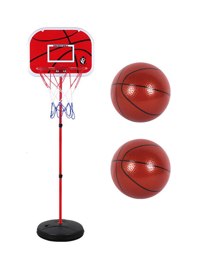 3-Piece Adjustable Basketball Stand With Balls - Image 1