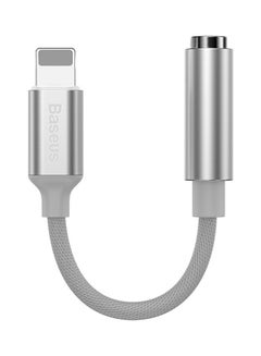 Headphones Adapter Lightning to 3.5mm Nylon Braided Audio Headphone Jack Converter Compatible for iPhone 13/13 Mini/13 Pro/ 13 Pro Max, 12 mini/12/12 Pro/12 Pro Max, New iPad 9 Silver