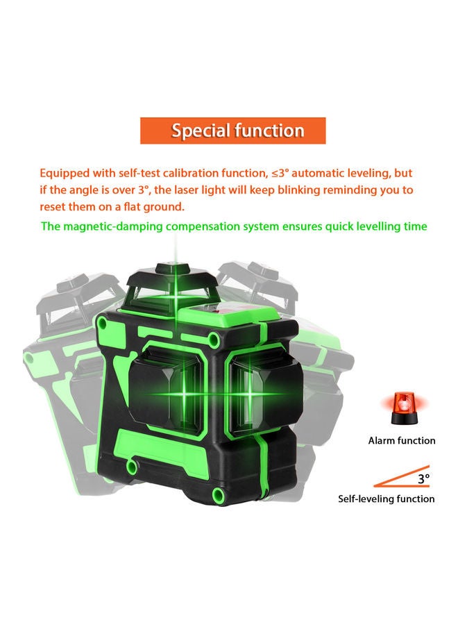 12-Line Laser Level Set Black/Green - Image 2