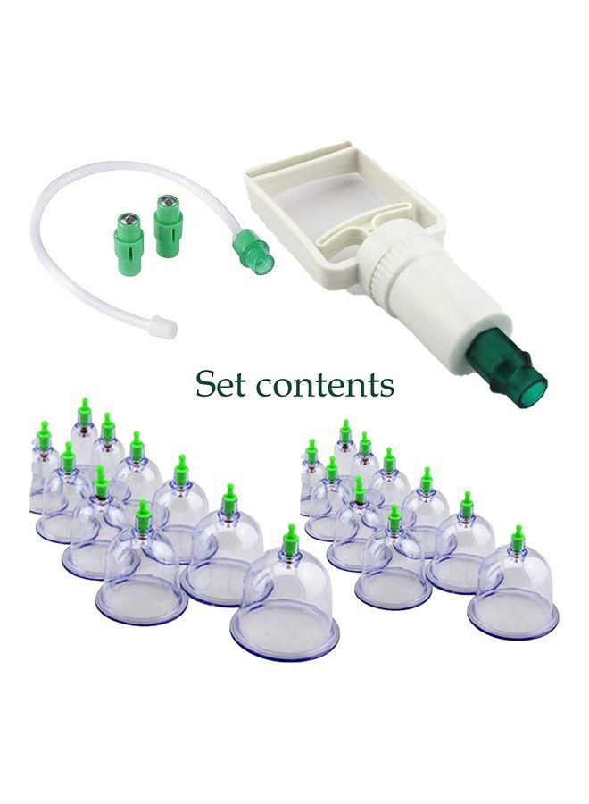 Generic - 24-Piece Cupping Therapy Hijama Cups Set With Pumping Handle - Image 1