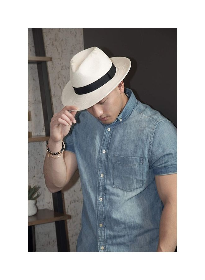 XiuWoo Sun Straw Fedora Beach Hat  - Image 3