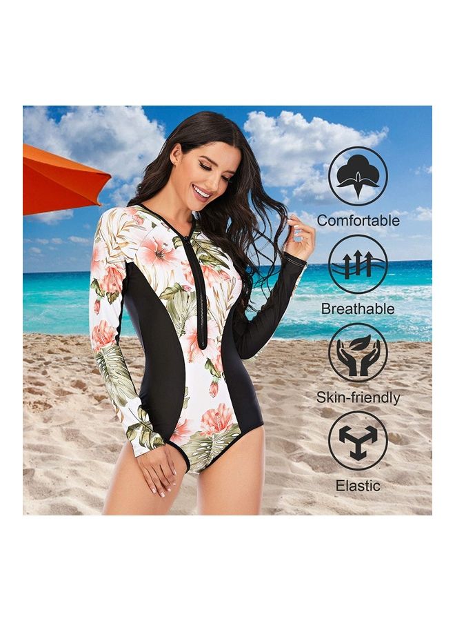 XiuWoo Long Sleeve Rash Guard UV Protection Surfing Swimsuit L  - Image 2