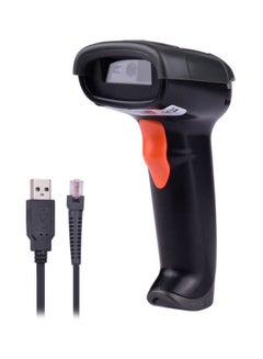 USB Connected 1D2D QR Barcode Scanner Black/Orange
