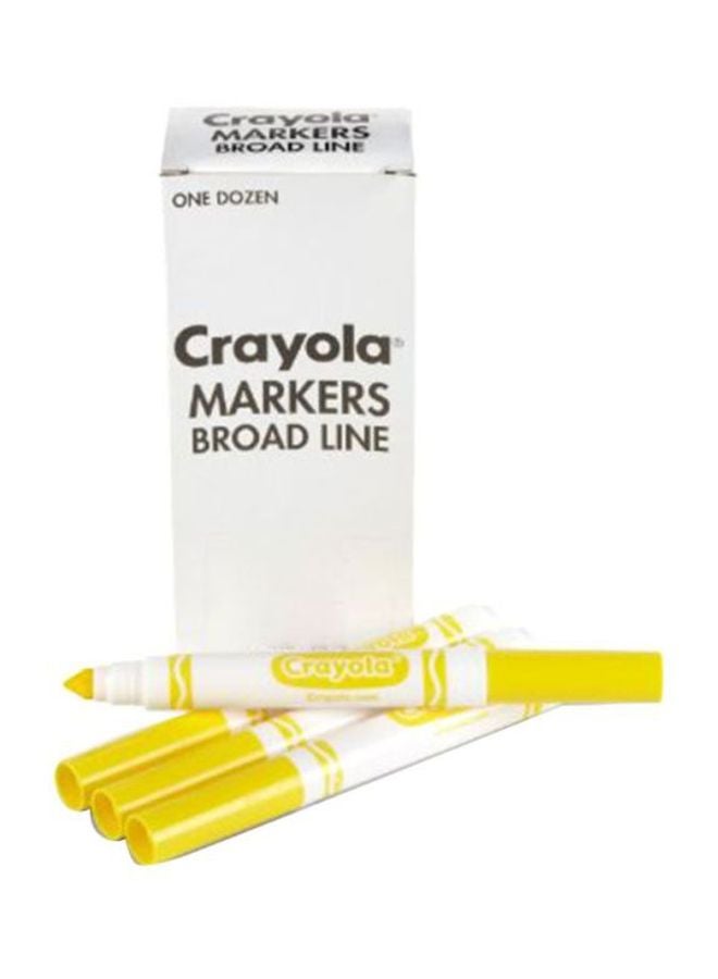 Crayola 12-Piece Board Line Original Bulk Markers Set 58-7700-034 Yellow/White - Image 2