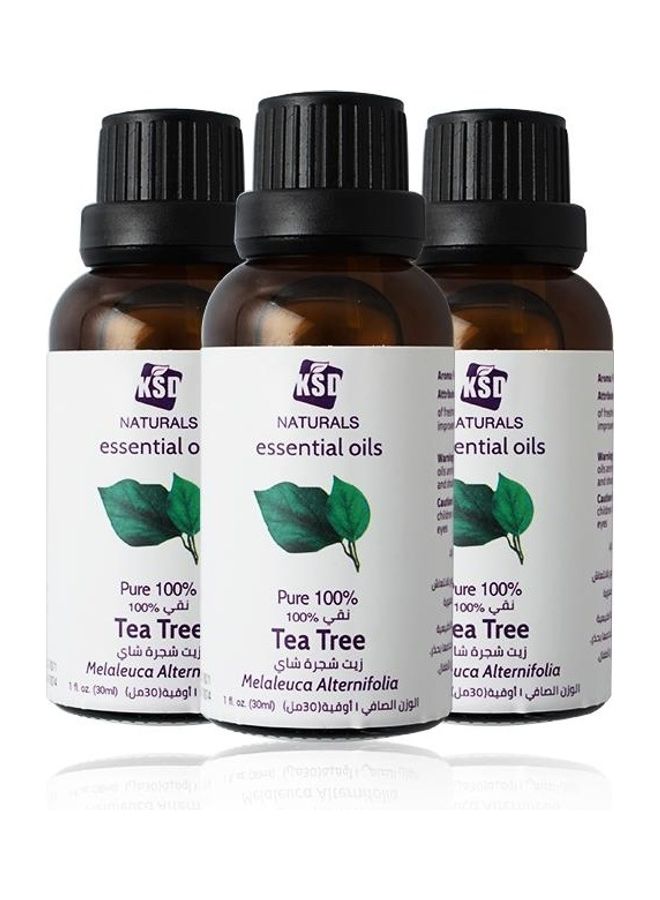 KSD Pack Of 3 Tea Tree Essential Oil Clear 90ml - Image 1