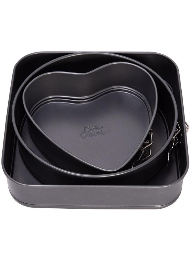3-Piece Cake Mold Set Black  - Image 1