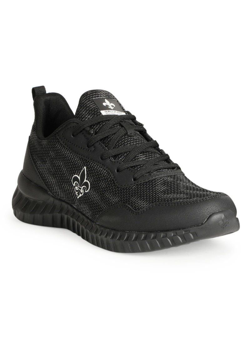 Bond Street By Redtape Side Logo Sport Shoes Black  - Image 1