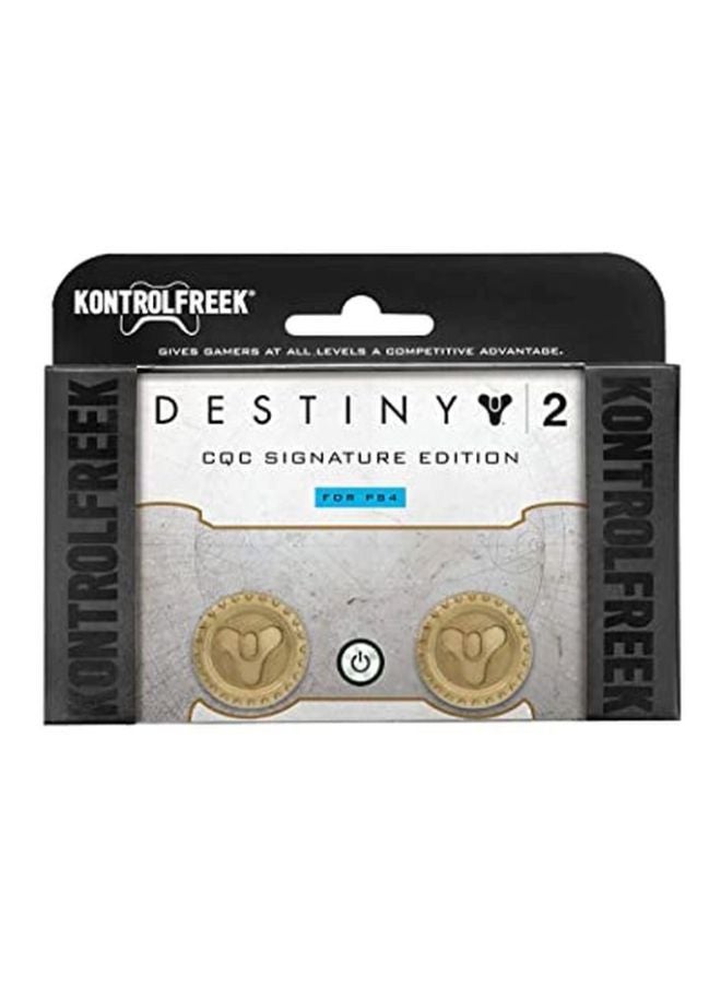 كنترول فريك وحدة تحكم KontrolFreek Destiny 2 CQC Signature Edition لجهاز PlayStation 4 (PS4) | عصي تحكم Performance Thumbsticks باللون الذهبي  - Image 1