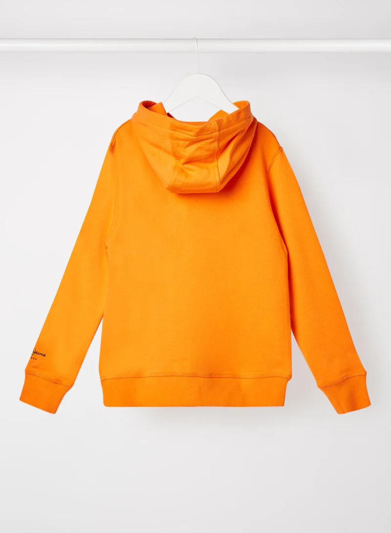 Pepe Jeans LONDON Kids/Teen Graphic Print Hoodie Orange