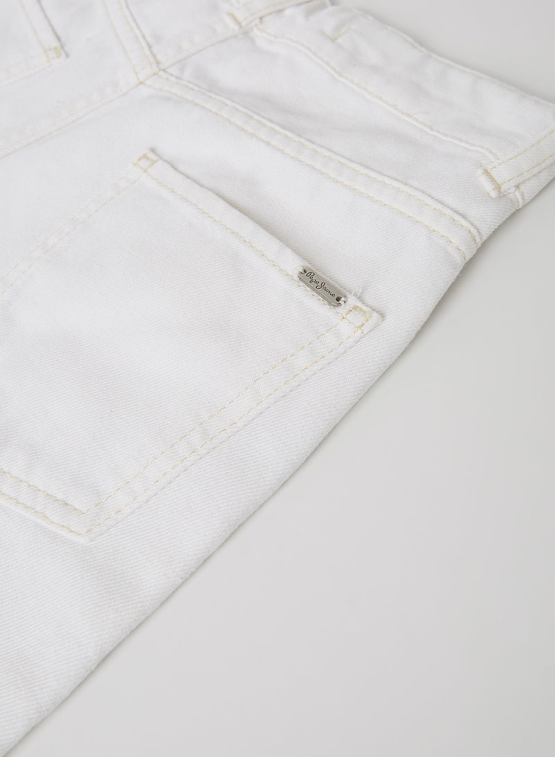 Pepe Jeans LONDON - Kids/Teen High Waist Jeans White - Image 1