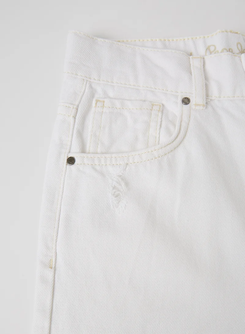Pepe Jeans LONDON Kids/Teen High Waist Jeans White