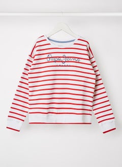 Pepe Jeans LONDON Kids/Teen Stripe Print Sweatshirt Red  - Image 1