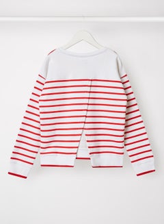 Pepe Jeans LONDON Kids/Teen Stripe Print Sweatshirt Red  - Image 2