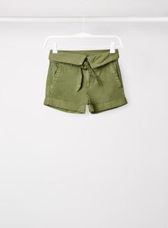 Pepe Jeans LONDON Kids/Teen Bow Belt Shorts Green  - Image 1
