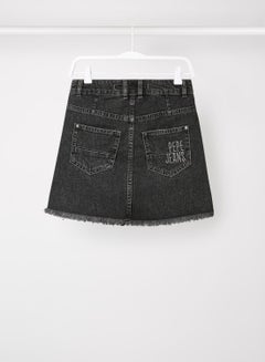Pepe Jeans LONDON Kids/Teen Frayed Hem Mini Skirt Black  - Image 2