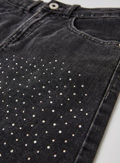 Pepe Jeans LONDON Kids/Teen Frayed Hem Mini Skirt Black  - Image 4