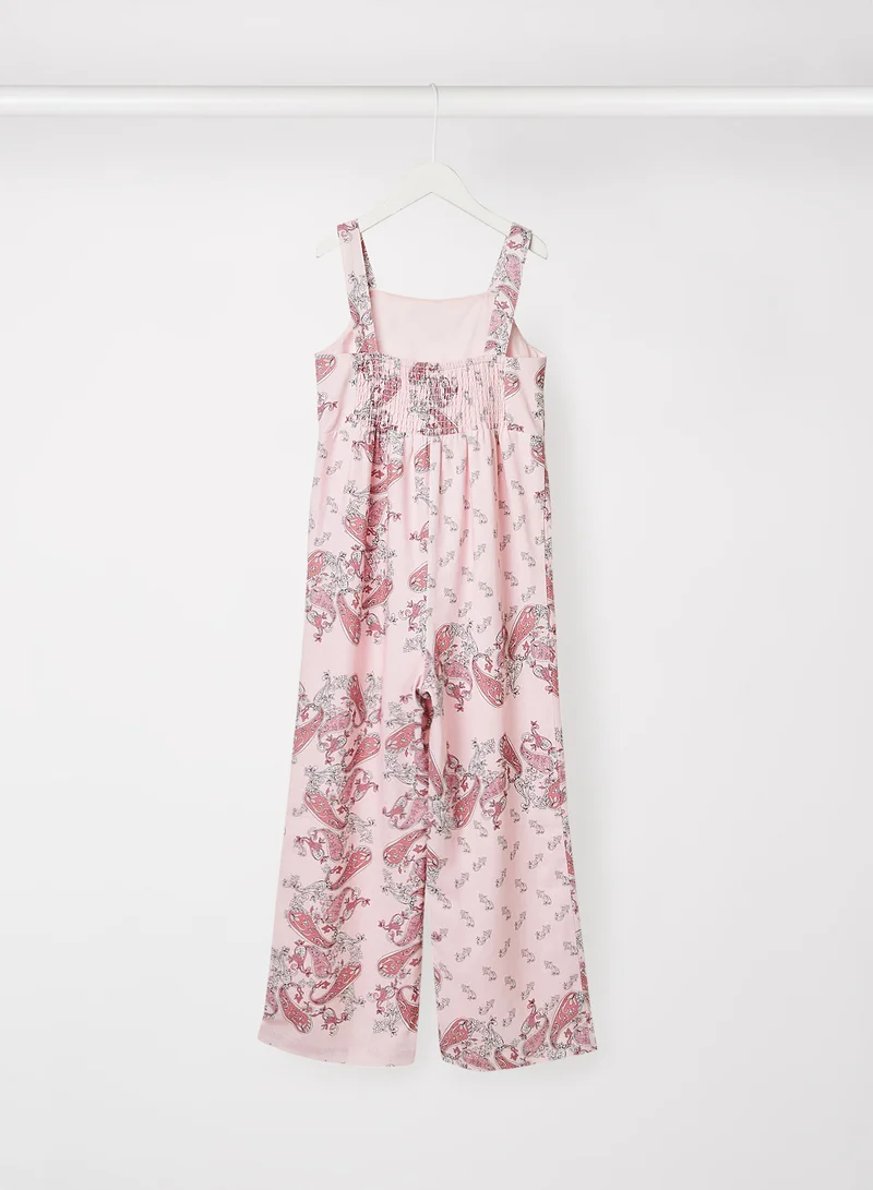 Bardot Junior Girls Paisley Print Jumpsuit Pink