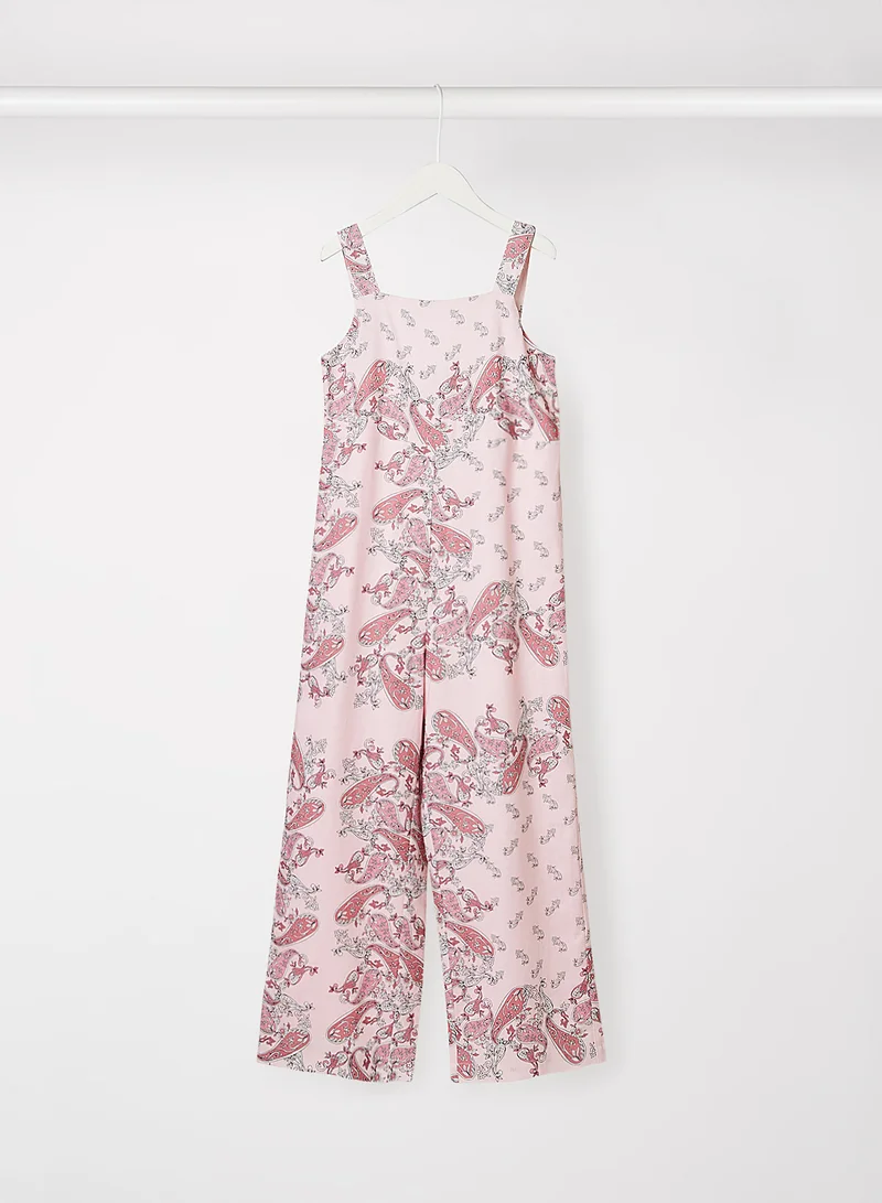 Bardot Junior Girls Paisley Print Jumpsuit Pink