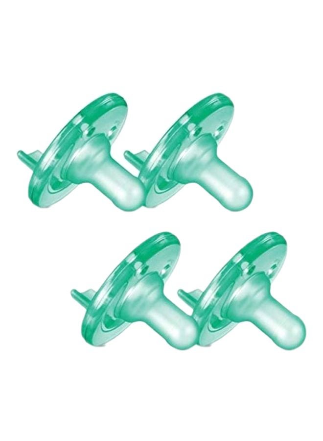 PHILIPS AVENT 4-Piece Orthodontic Design Pacifiers, BPA-free for Up to 3 Months, Green - SCF190/41  - Image 1