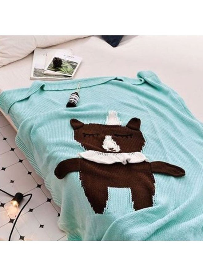 Beauenty Cute Cartoon Blanket For Baby cotton Blue/Brown/White 110x130cm  - Image 1