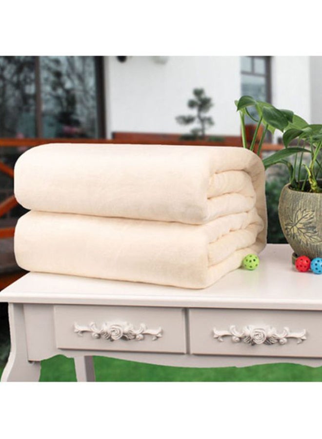 Beauenty Flannel Blanket flannel Beige 200x230cm  - Image 2