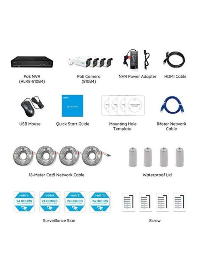 reolink 4-Piece Outdoor Security Camera With HDD And Accessories - Image 2