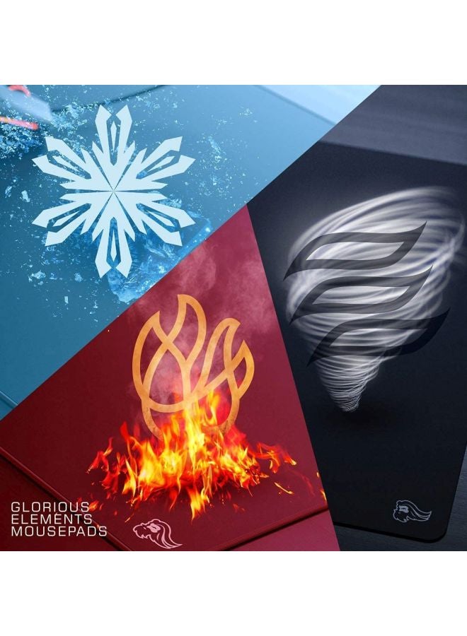 Glorious - Glorious Gaming Elements Mousepad - Gaming Mouse Pad - XL Mouse Pad - Glass Infused Flexible Cloth Computer Desk Pad for Speed Gaming 15"x17" (ICE) - Image 1