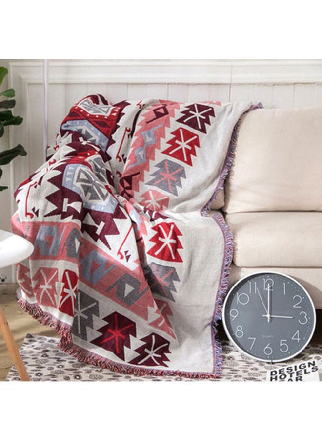 Beauenty A Vintage European Blanket Combination White/Red/Grey 180x260cm 