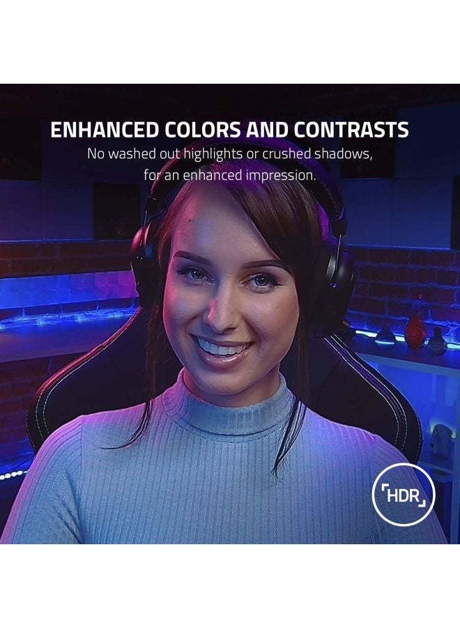 RAZER - Kiyo Pro Streaming Webcam  Uncompressed 1080p 60FPS, HighPerFormance Adaptive Light Sensor, HDREnabled, WideAngle Lens With Adjustable FOV, Lightningfast USB 3.0 - Image 1