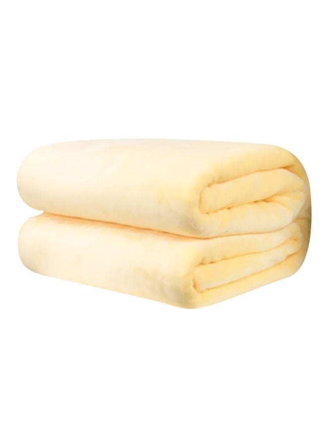 Beauenty Solid Colour Blanket flannel Yellow 120x200cm  - Image 1