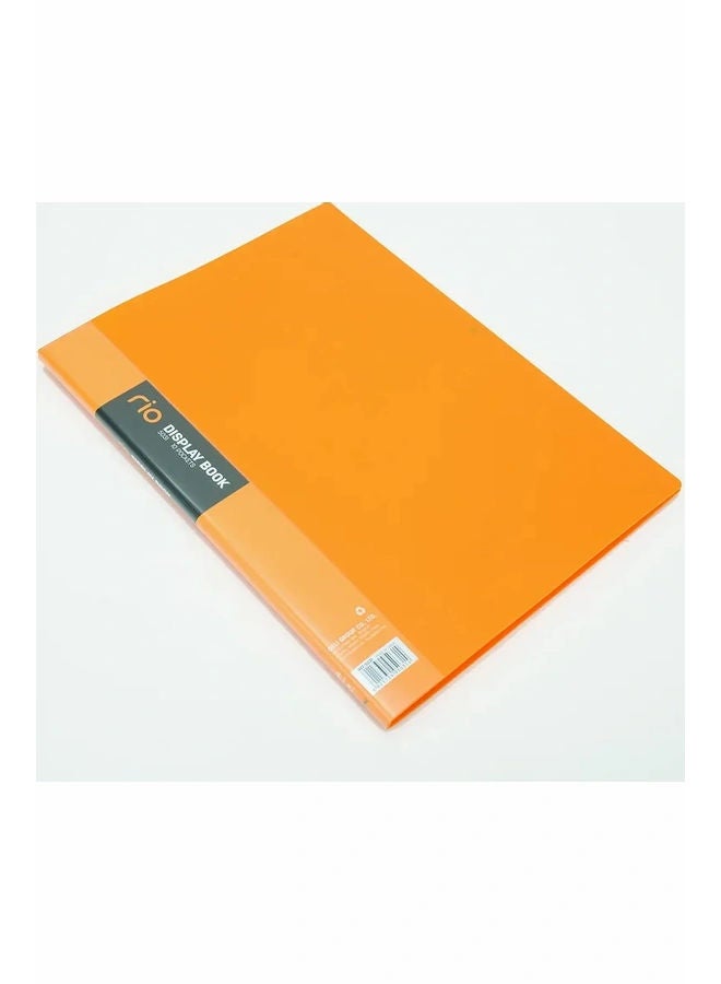 ديلي حافظة بتصميم بعدد 10 جيوب شفافة للعرض برتقالي