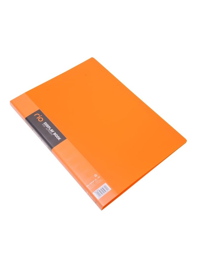 ديلي حافظة بتصميم بعدد 20 جيباً شفافاً للعرض برتقالي - Image 1