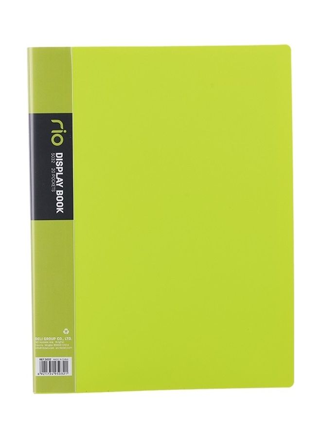 Deli 20-Pockets Display Book Green 
