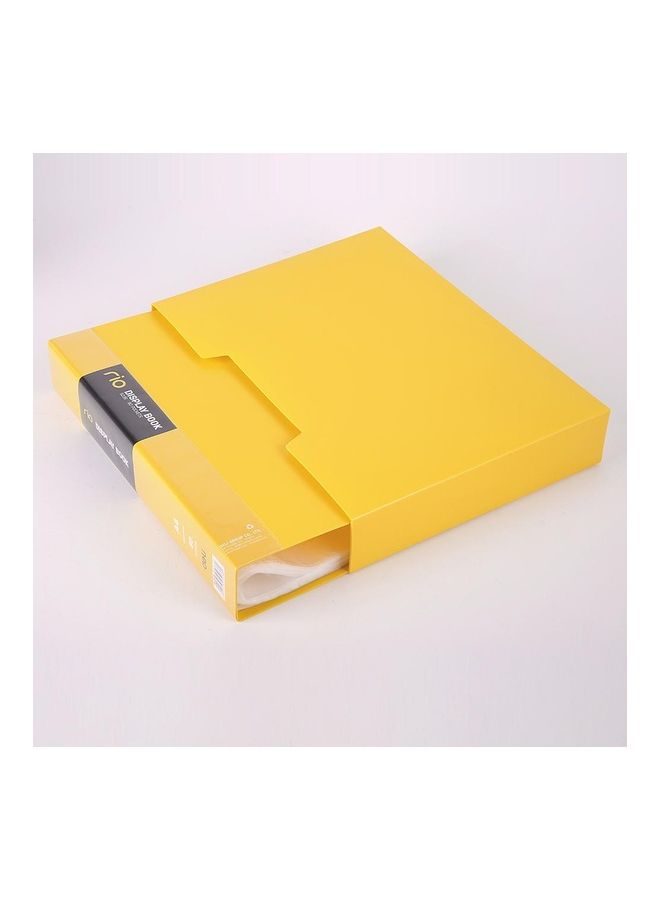 Deli 80-Pocket Display Book File With Case Yellow