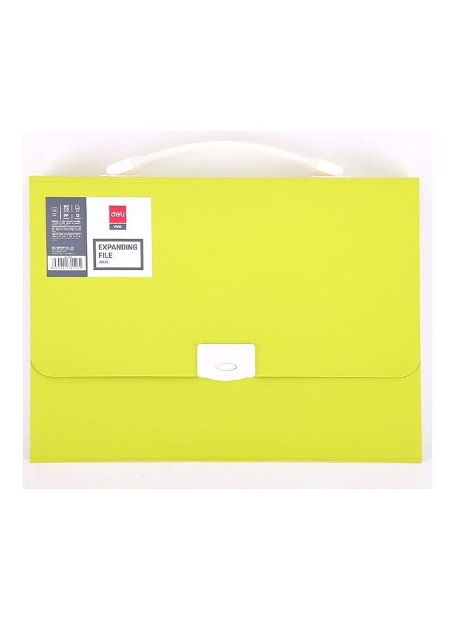Deli Expanding File With Handle Green 