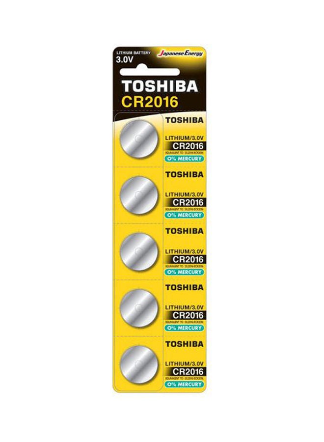 Toshiba Lithium Batteries- 3V- 5 Pieces Silver