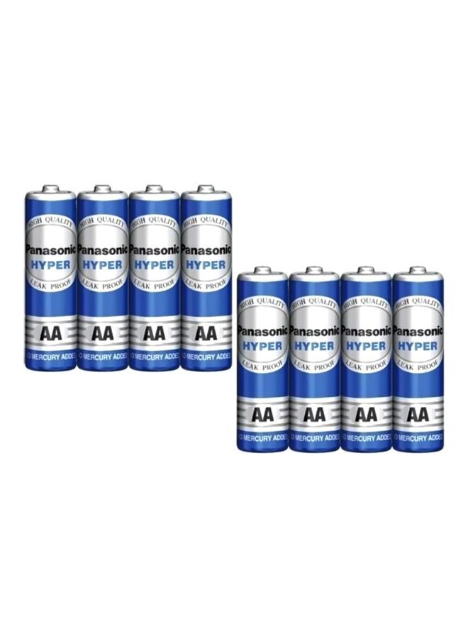 Panasonic 8-Pack Hyper AA Battery Blue/White  - Image 1