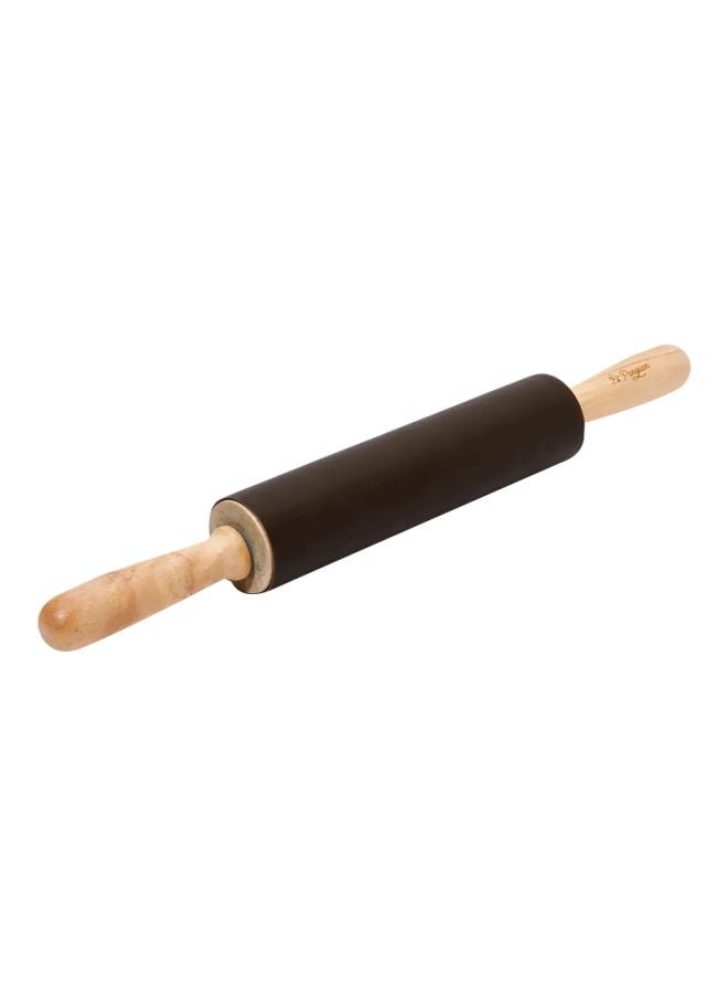 Penguen Silicone Rolling Pin With Wood Handle Brown/Beige 47cm - Image 1