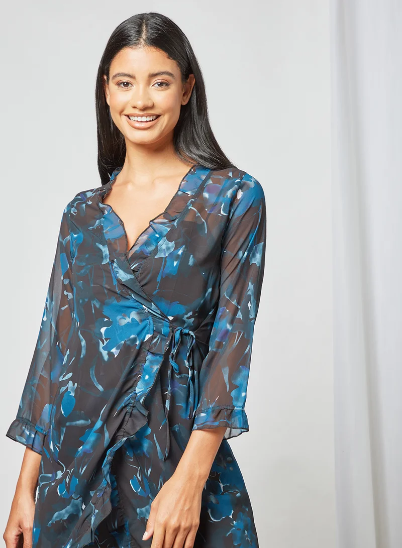 Private Lives All-Over Print Nightdress Set (Set of 2) Multicolour