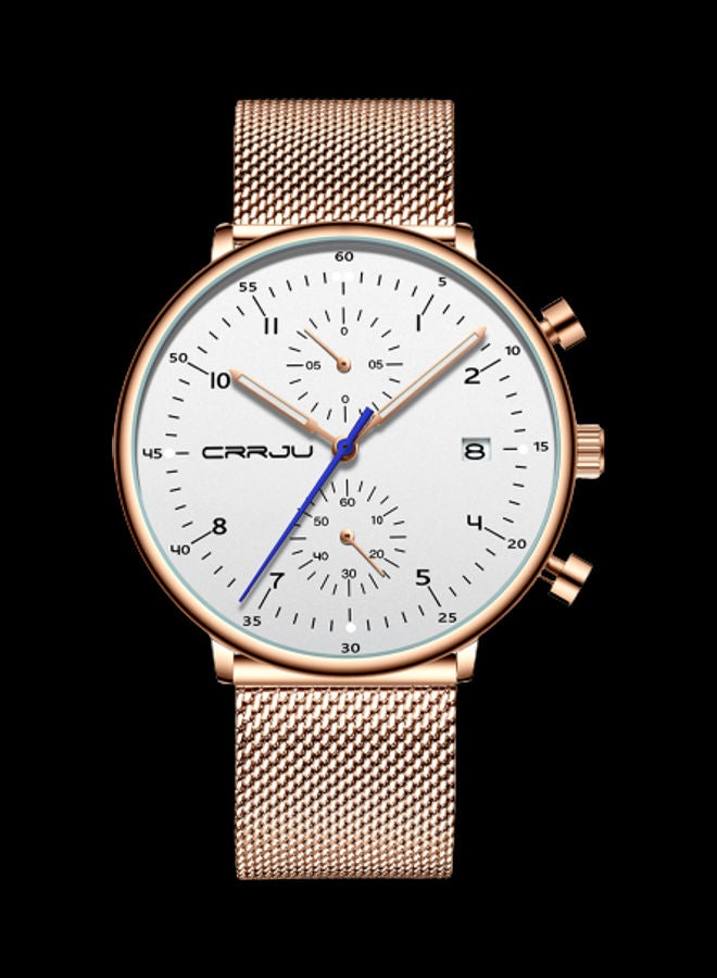 كرجو ساعة يد بعقارب مقاومة للماء طراز CRRJU-0189 للرجال