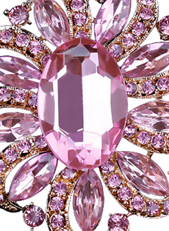 J.J Hand made - High-End Flower Rhinestone Brooch - Image 1