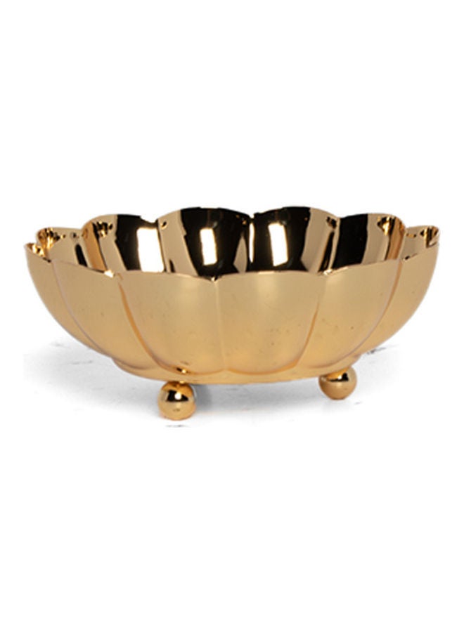 Squalo Elegant Serving Bowl Gold 15x15x10cm - Image 2