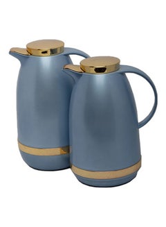 2-Piece Stainless Steel Flask Blue/Gold 10x10x20cm - v1623260678/N48072376A_1