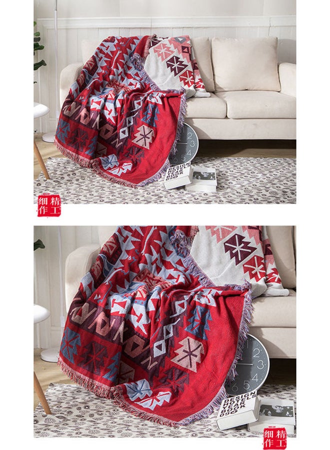 Beauenty A Vintage European Blanket Combination Red/White/Blue 180x230cm  - Image 2
