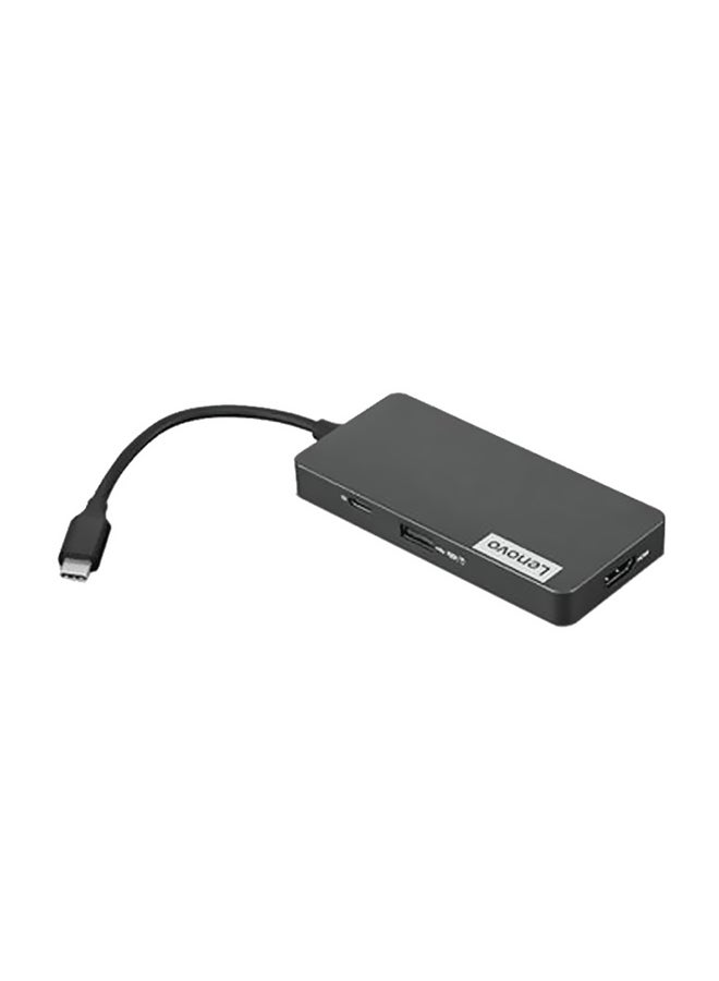 Lenovo 7-In-1 Travel Hub Black  - Image 2