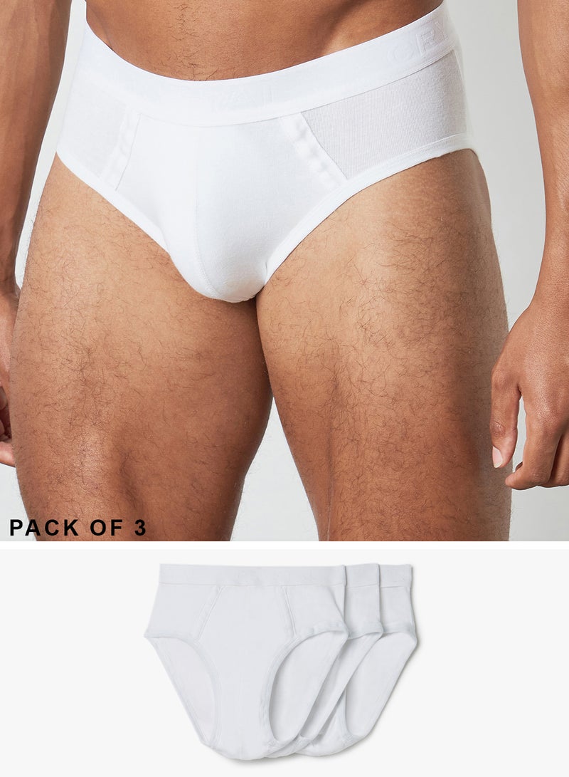 Crystal - 3-Piece Basic Briefs Set White - Image 1