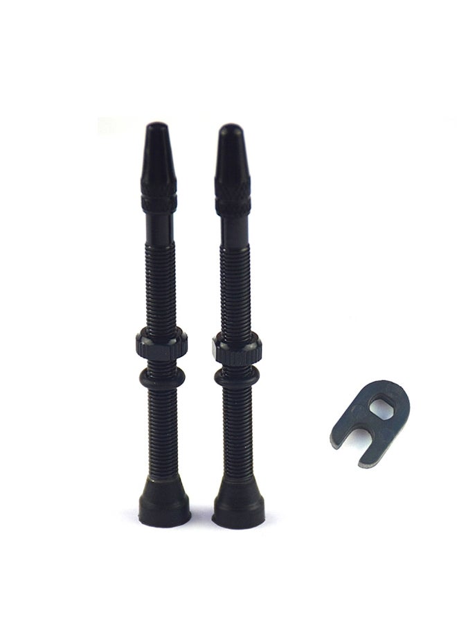 Generic 2-Piece MTB Bike Tubeless Tire Alloy Presta Valve Stem