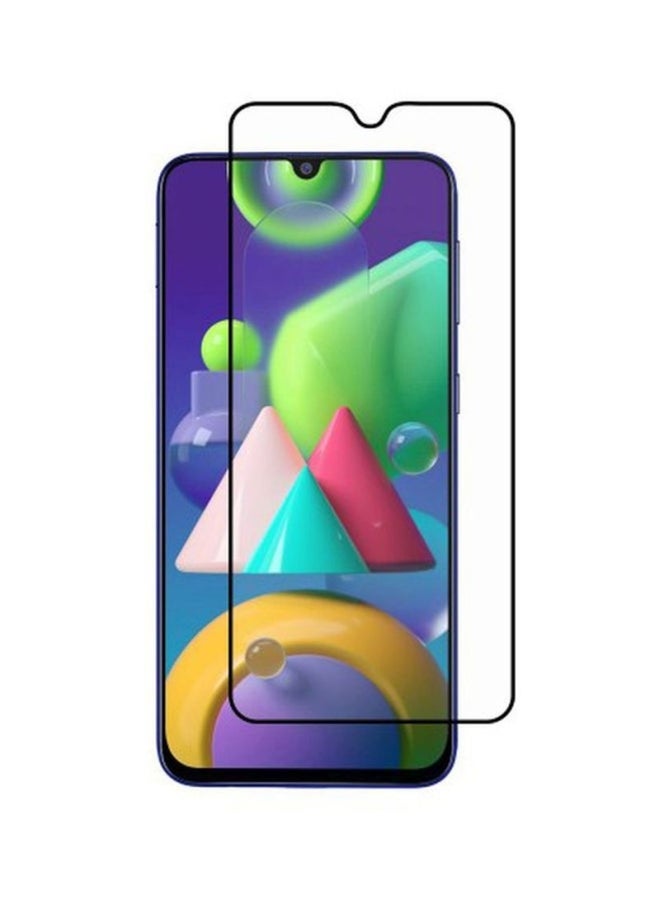 shAyzee Tempered Glass Screen Protector For Samsung Galaxy M21 Clear/Black