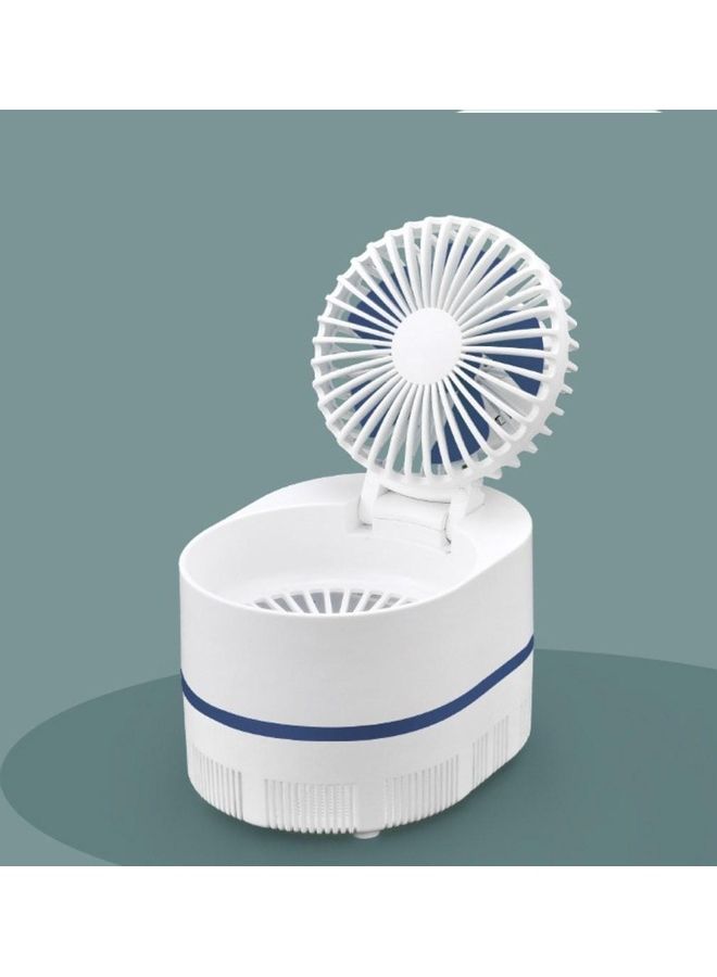 USB Rechargeable Fan With Mosquito Repellent JDF-1453 White/Blue - Image 1