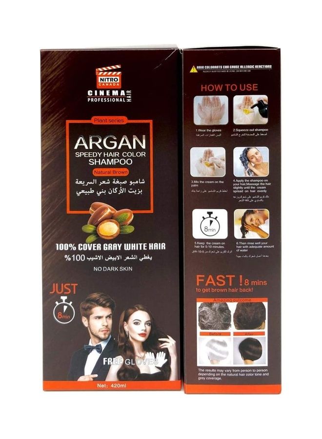 Argan Speedy Hair Color Shampoo Black 420ml - v1623300761/N48082964A_3